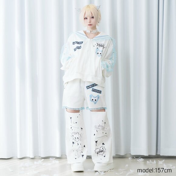 NEW ACDC RAG - Baby Punk Angel Punk Sailor Zip Up Jacket - Picture 8 of 9